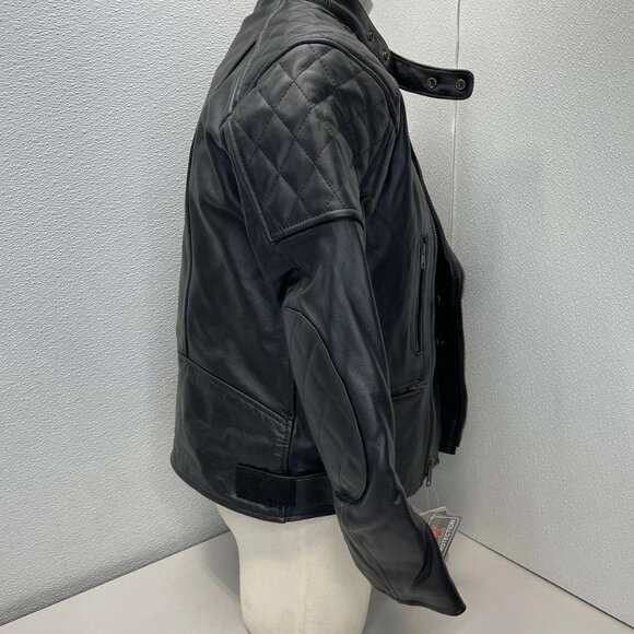 Born To Race Men's Leather Motorcycle Jacket • Size XL • Black - Picture 9 of 9
